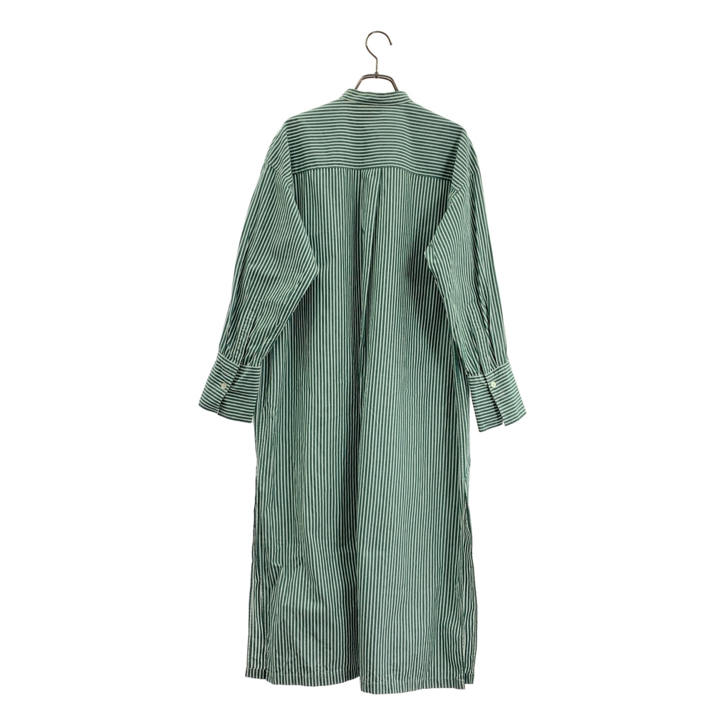 Tomorrowland MACPHEE | 棉質府綢條紋立領襯衫裙 | 尺寸 36 | 女款