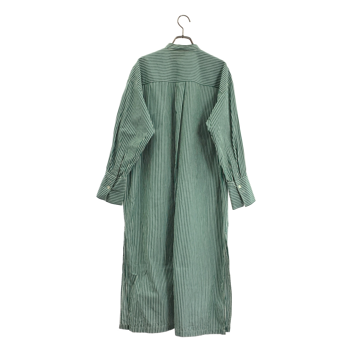 Tomorrowland MACPHEE | 棉質府綢條紋立領襯衫裙 | 尺寸 36 | 女款