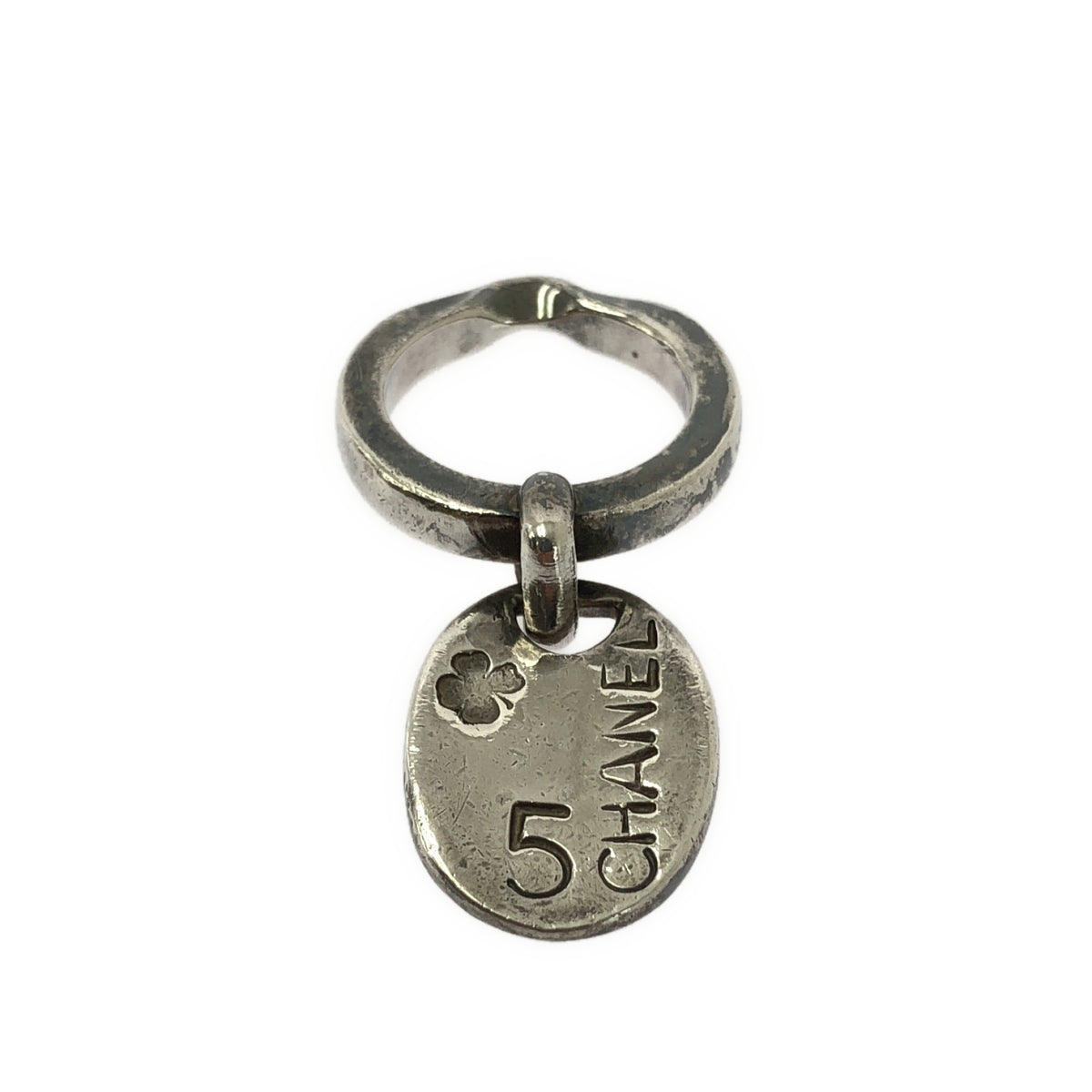 香奈兒 | COCO No. 5 | 四葉草盤戒指 | 925 印記 | 銀 | 女士