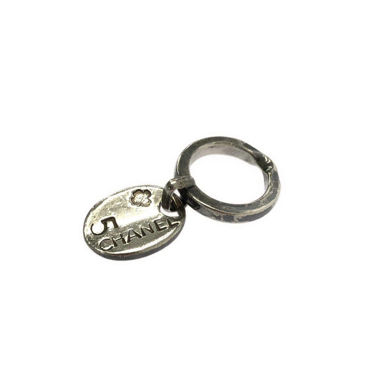 香奈兒 | COCO No. 5 | 四葉草盤戒指 | 925 印記 | 銀 | 女士