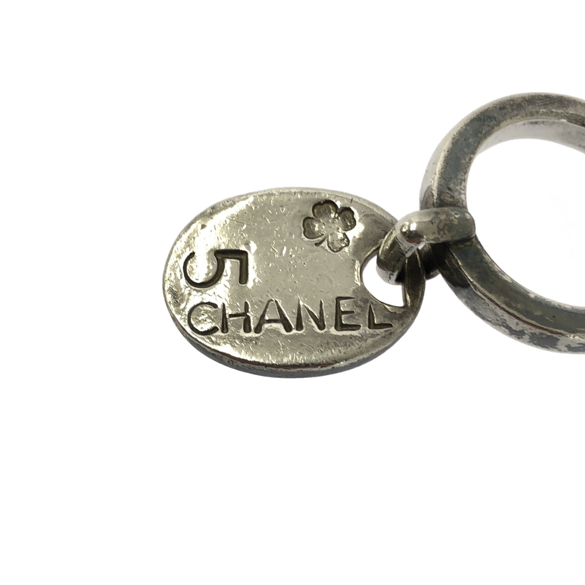 香奈兒 | COCO No. 5 | 四葉草盤戒指 | 925 印記 | 銀 | 女士