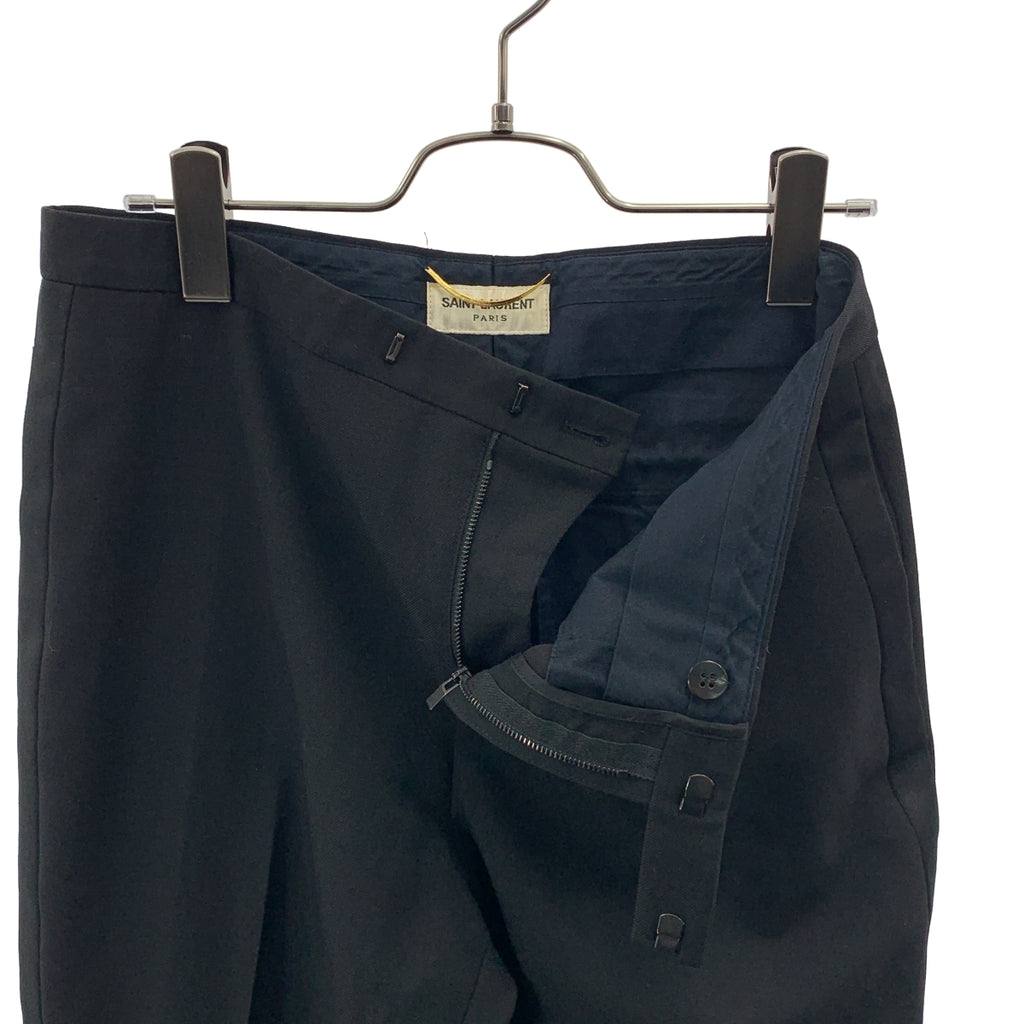 SAINT LAURENT PARIS / サンローランパリ | ウール サイドライン スモーキング スラックス パンツ | 38 | レディース