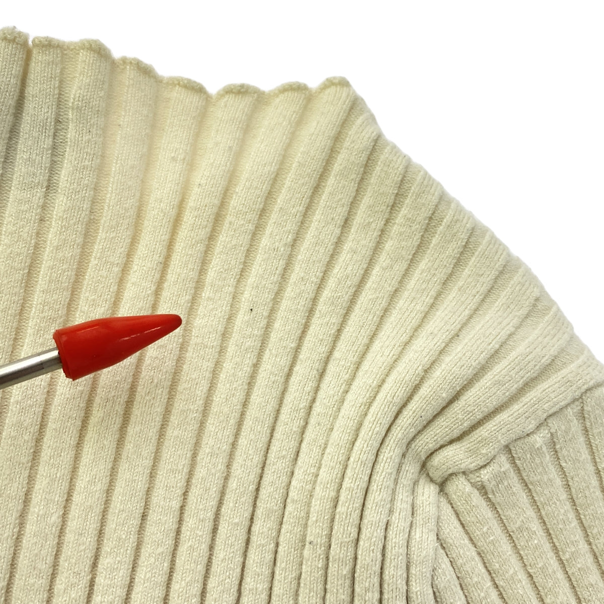 GIU GIU / ジウジウ | NONNA リブクルーネックニット | M | オフホワイト | レディース