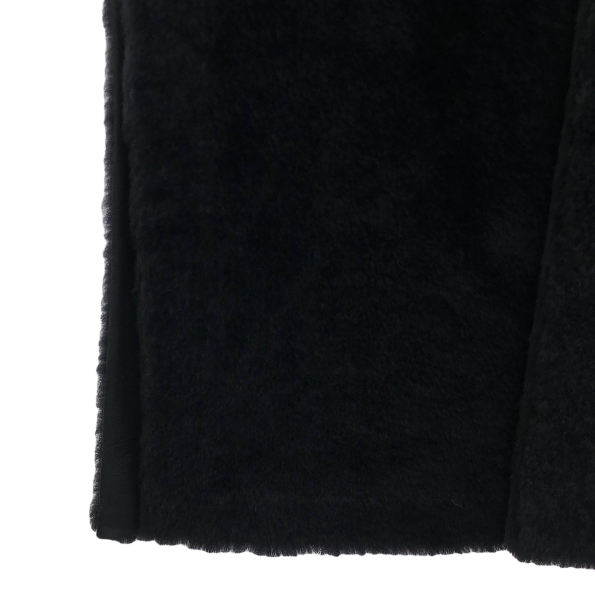 【美品】  HELMUT LANG / ヘルムートラング | リバーシブル ロング ムートンジレ | ブラック/ネイビー | レディース