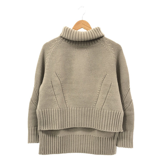 BEIGE, / Beige | Raglan sleeve turtleneck knit | 4 | Beige | Women's