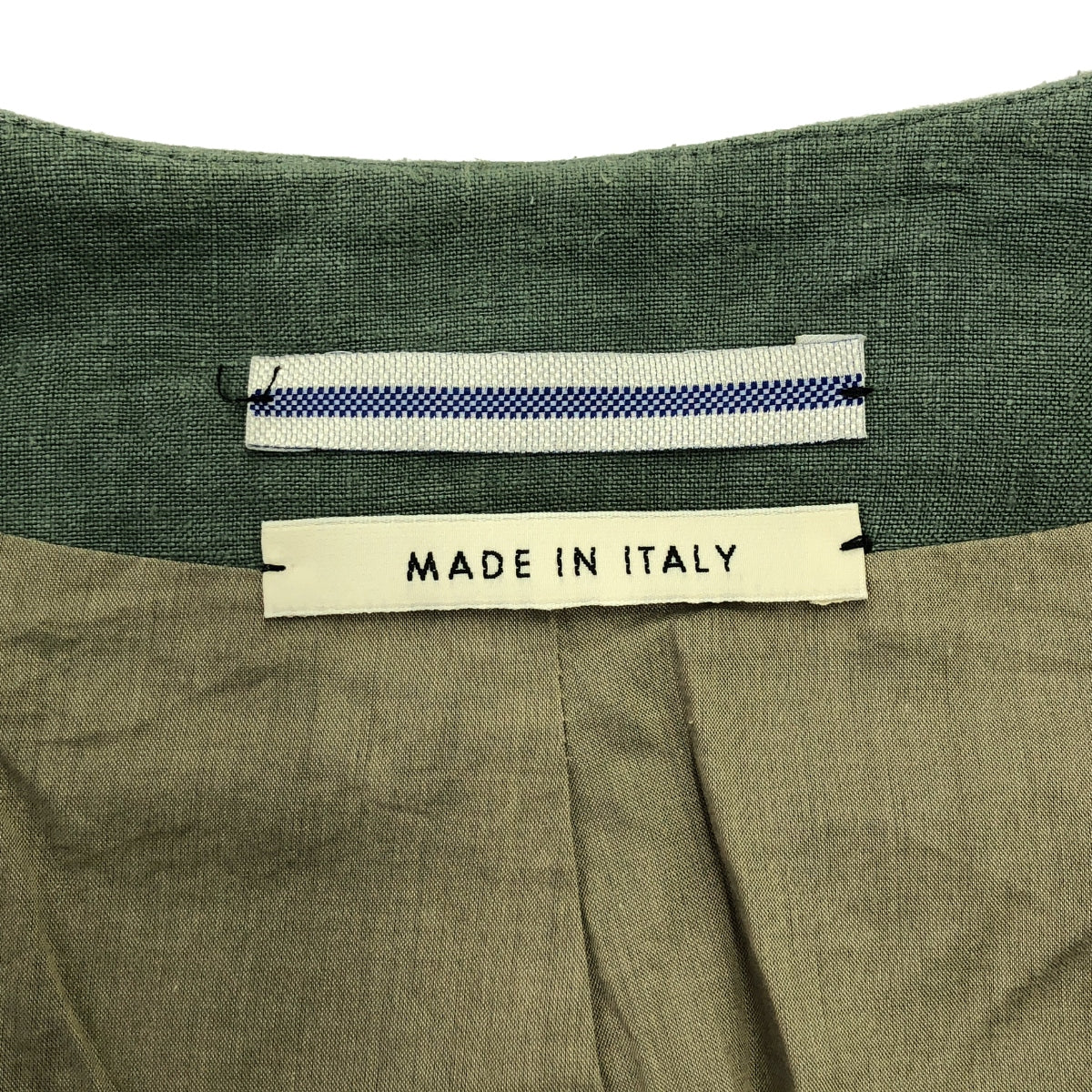 Cristaseya / クリスタセヤ | 2023SS | COLLARLESS JACKET リネン ノーカラージャケット | L | ALGAE | メンズ