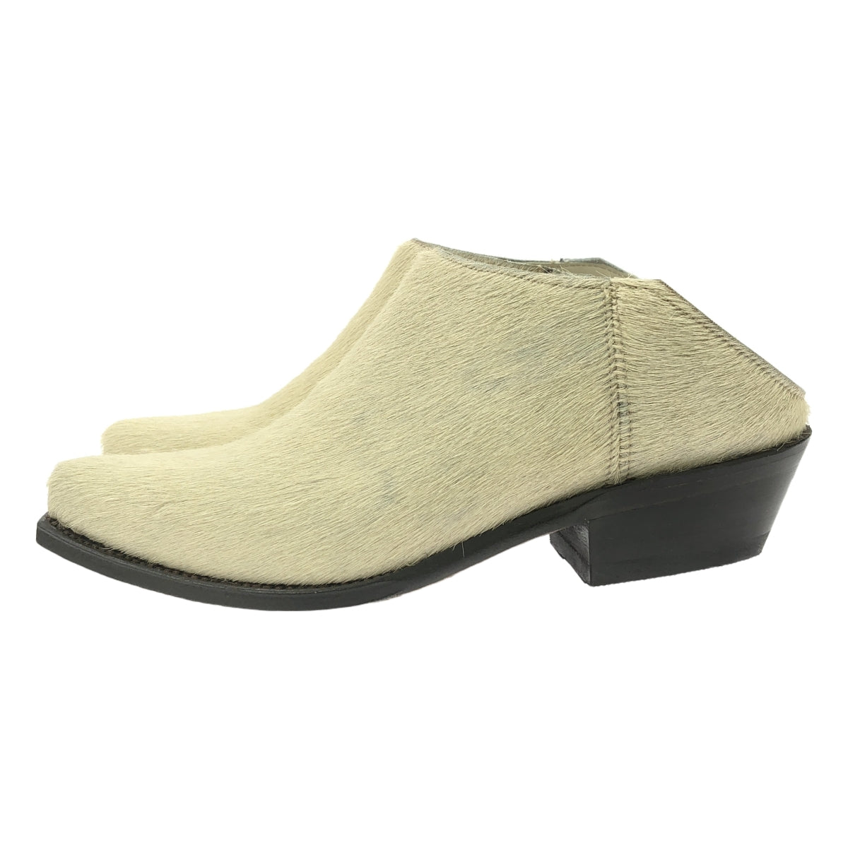 GABRIELA COLL GARMENTS / ガブリエラコールガーメンツ | 2023 | SENDRA CROPPED BOOTS ハラコレザー ウエスタンカットブーツ | 36 | ホワイト/ブラック | レディース