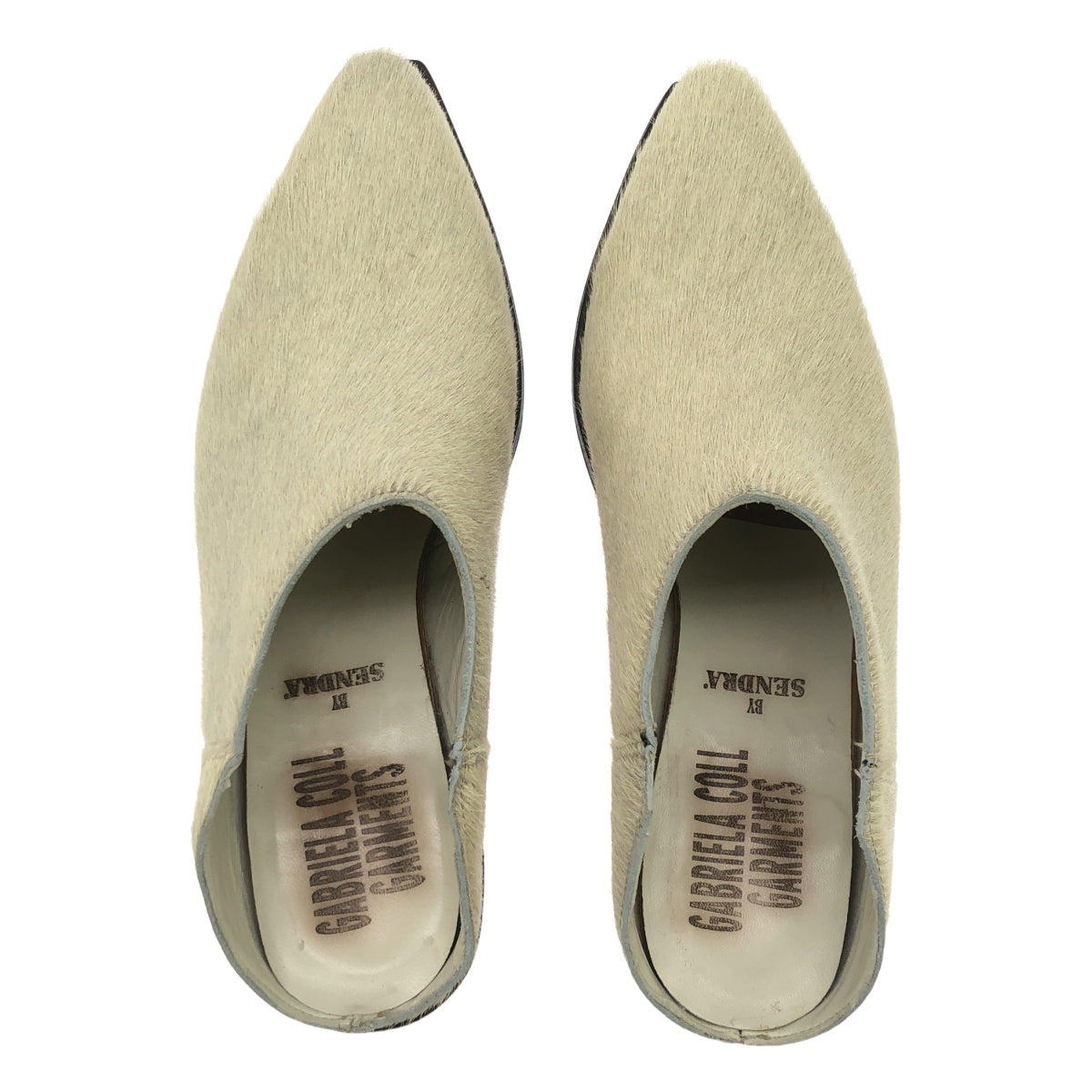 GABRIELA COLL GARMENTS / ガブリエラコールガーメンツ | 2023 | SENDRA CROPPED BOOTS ハラコレザー ウエスタンカットブーツ | 36 | ホワイト/ブラック | レディース