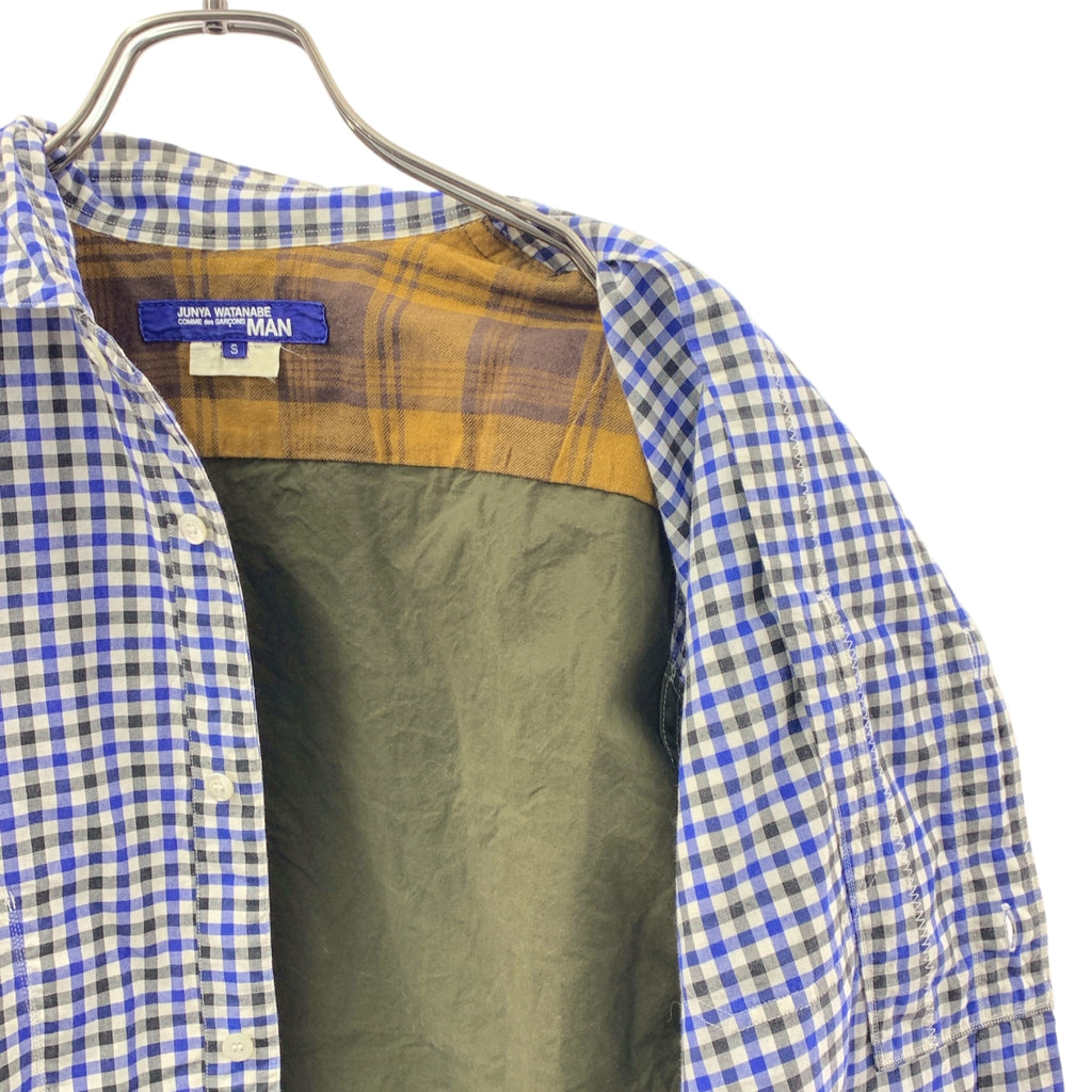 JUNYA WATANABE MAN / 준야와타나베만 | 2019AW | 체크 밀리터리 전환 셔츠 | S | 남성