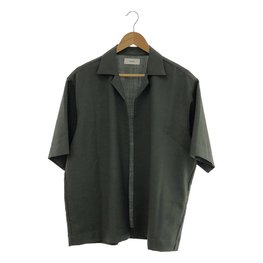 marka / 마커 | 2021SS | BUTTONLESS SHIRT WOOL MOHAIR TROPICAL 울 모헤어 트로피컬 버튼리스 반소매 셔츠 | 2 | 그린 | 남성