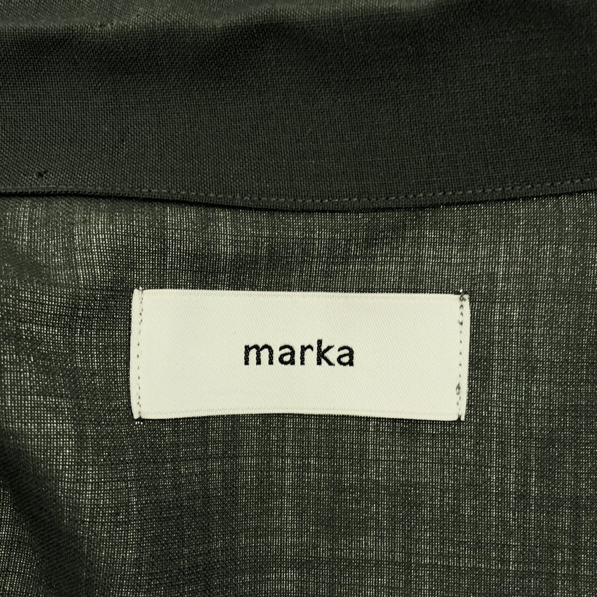 marka / 마커 | 2021SS | BUTTONLESS SHIRT WOOL MOHAIR TROPICAL 울 모헤어 트로피컬 버튼리스 반소매 셔츠 | 2 | 그린 | 남성