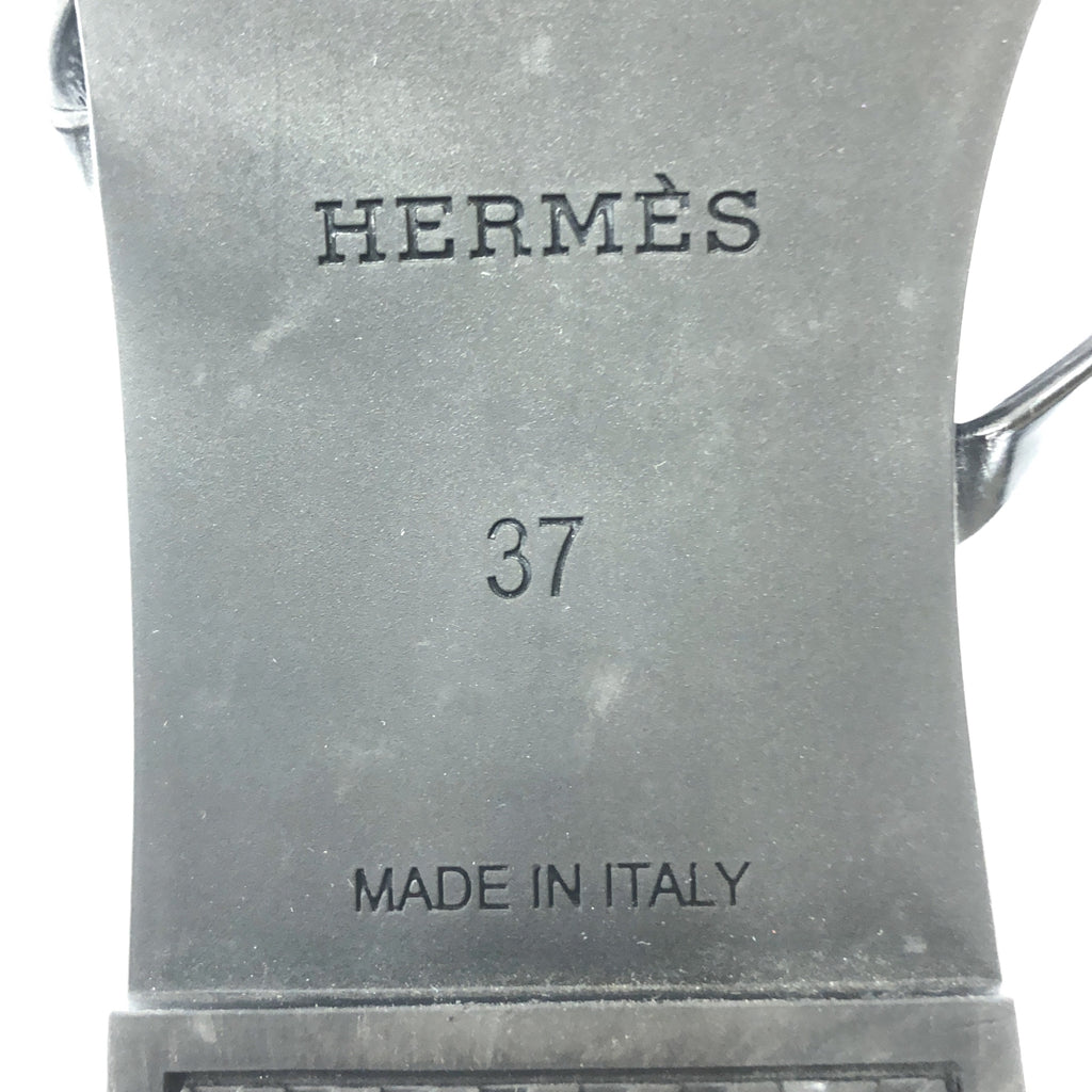 【미품】 HERMES / 헤르메스 | 리버지 셰인 던클 고무 샌들 | 37 | 블랙 | 여성