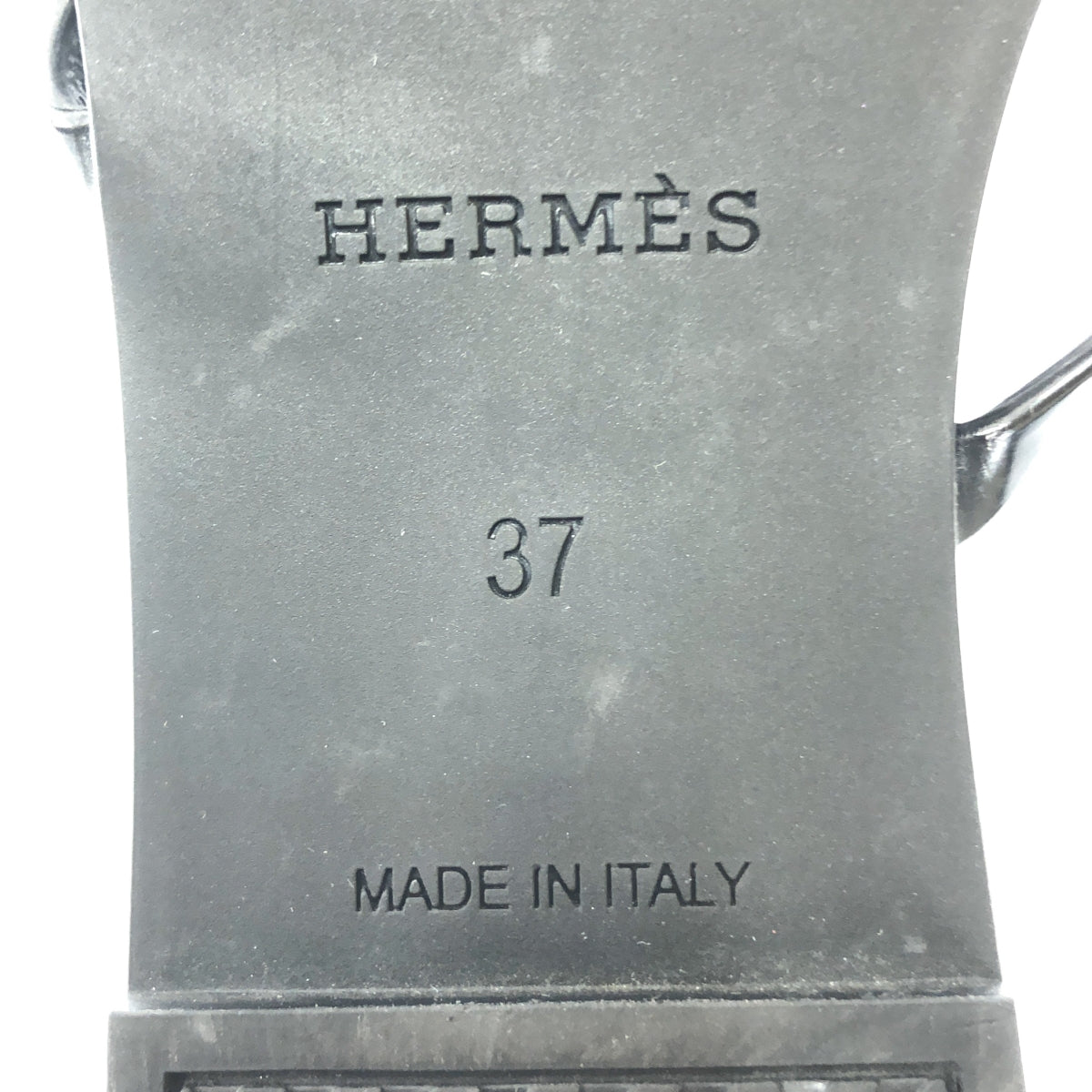 【미품】 HERMES / 헤르메스 | 리버지 셰인 던클 고무 샌들 | 37 | 블랙 | 여성
