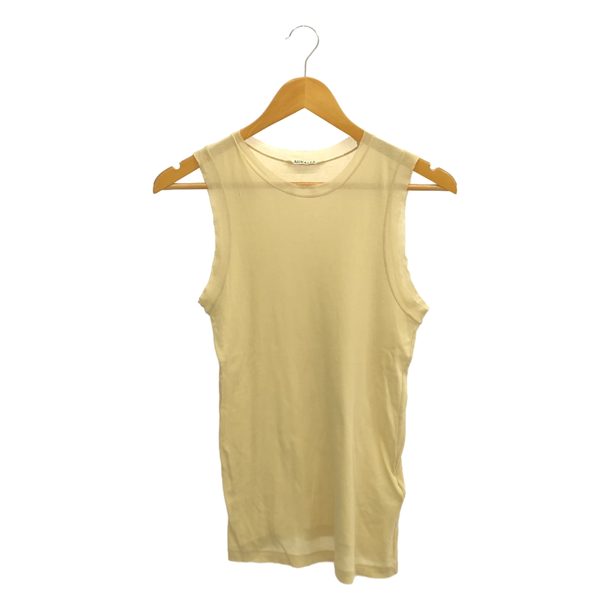 AURALEE | GIZA SUPER HIGH GAUGE SHEER RIB TANK | 1 | Beige | Women's