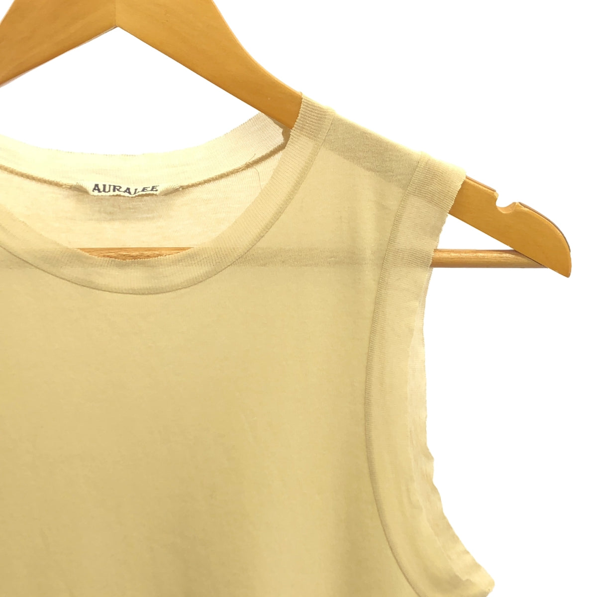 AURALEE | GIZA SUPER HIGH GAUGE SHEER RIB TANK | 1 | Beige | Women's