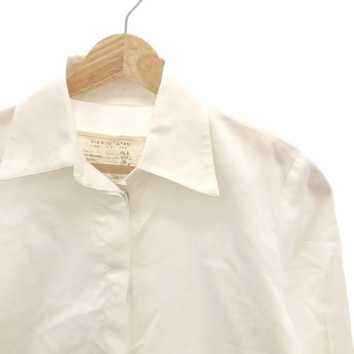 Tomoumi Ono / トモウミオノ | コットン スナップボタン 比翼 シャツ | 38 | レディース