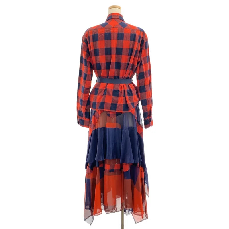 sacai / Sacai | 拼接繫帶豐盈襯衫洋裝 | 1 | 女裝