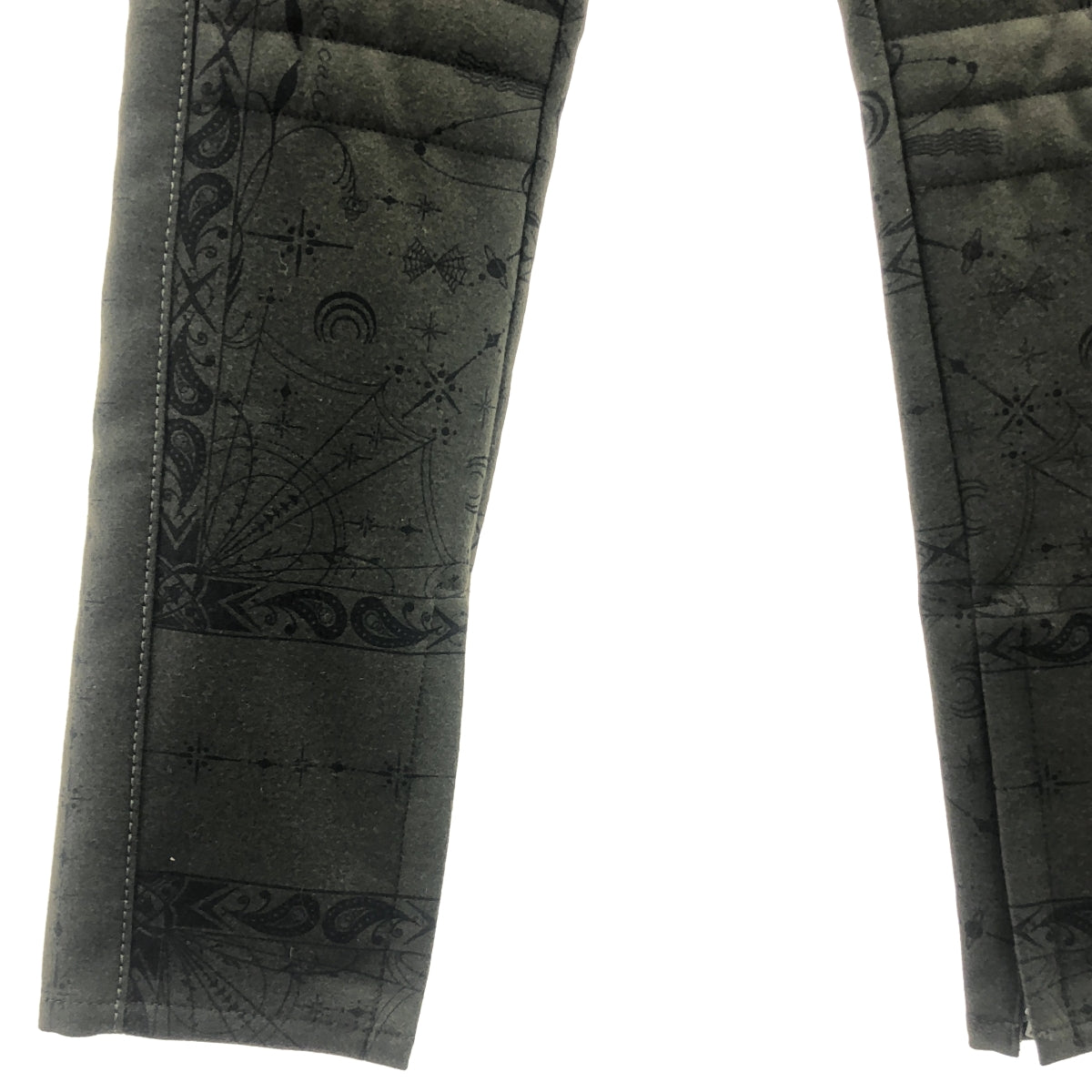 sacai / 사카이 | × Dr. Woo 울 밴다나 프린트 밑단 지퍼 테이퍼 팬츠 | 2 |