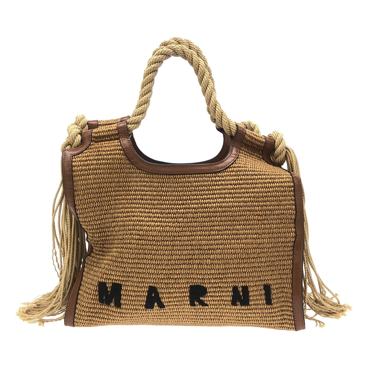 【미품】 MARNI / 마르니 | 바랩 버티컬 쇼핑백 | 브라운 | 여성