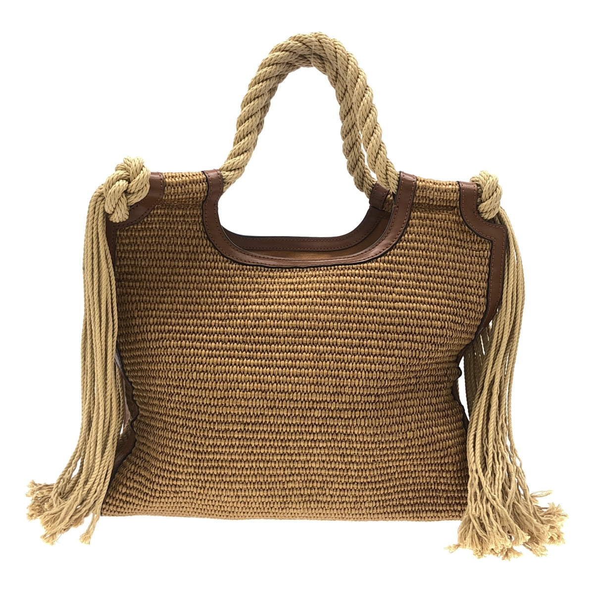 【美品】  MARNI / マルニ | バーラップ バーチカル ショッピングバッグ | ブラウン | レディース