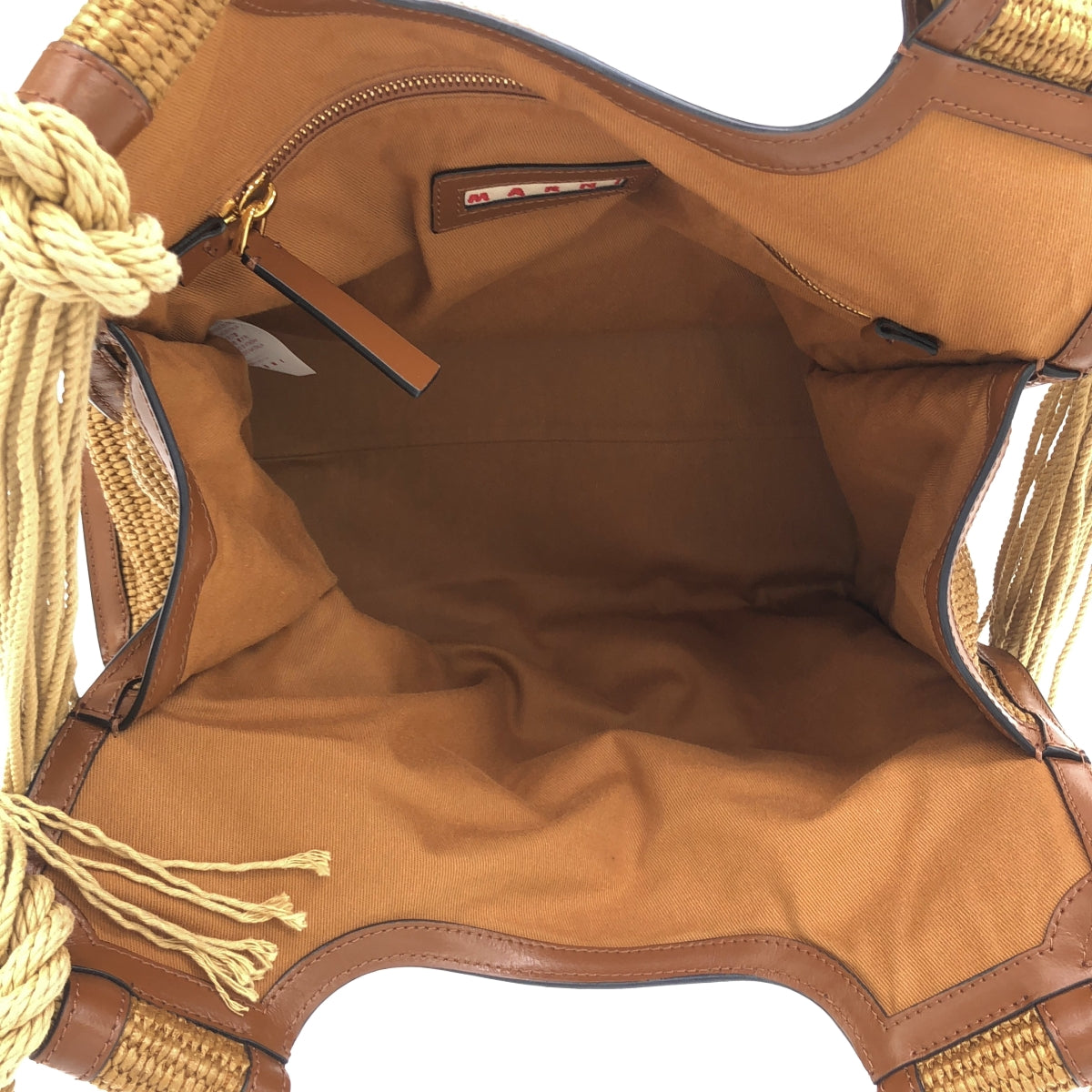 【美品】  MARNI / マルニ | バーラップ バーチカル ショッピングバッグ | ブラウン | レディース