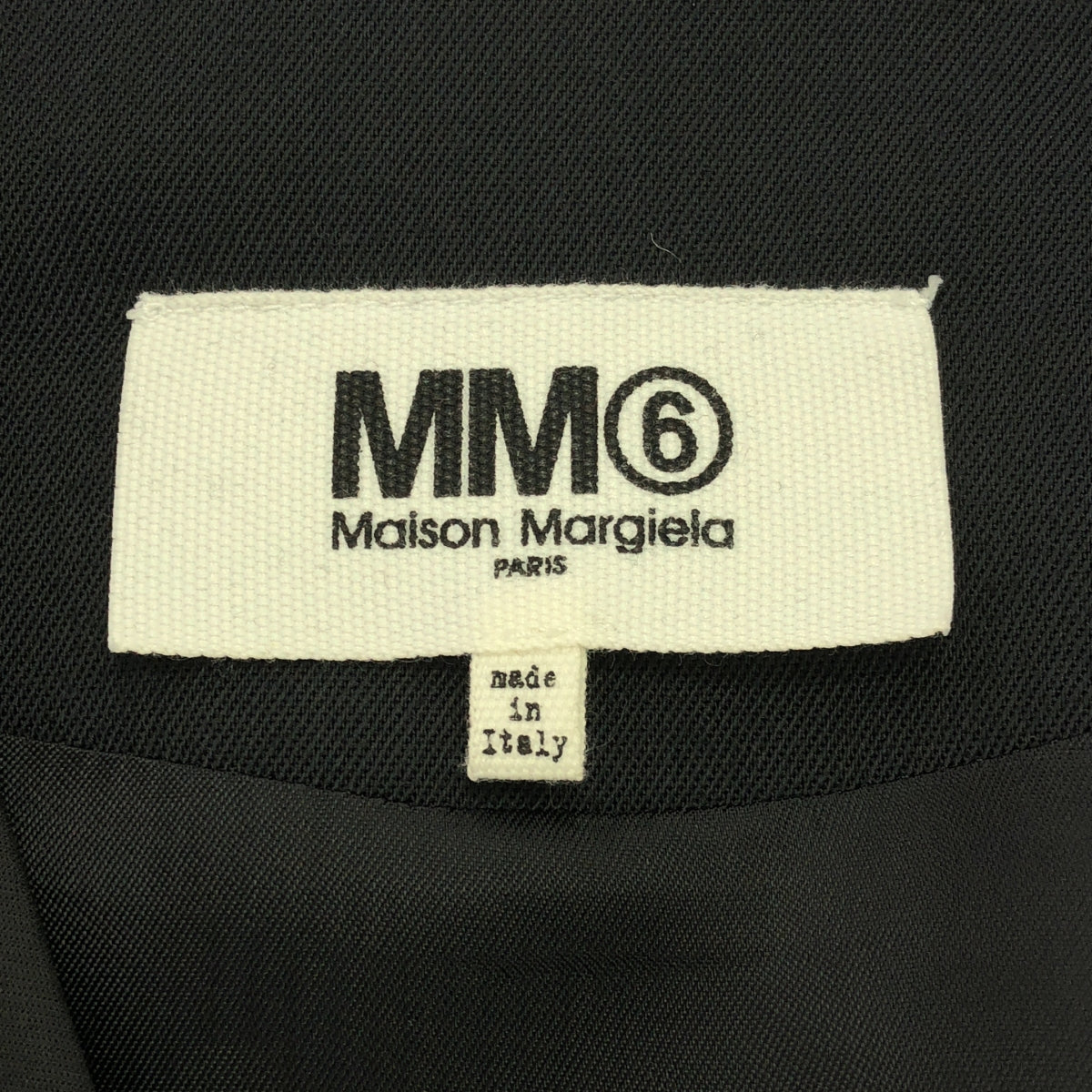 MM6 Maison Margiela | 2017AW | Pearl embellished no-collar wool 1B tailored jacket | 38 | Women's