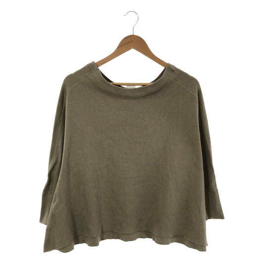 【美品】  kha:ki / カーキ | × HEALTHKNIT ヘルスニットコラボ WIDE THERMAL TOP ワイド サーマル カットソー | グレー | MIL-20HCS183 | レディース