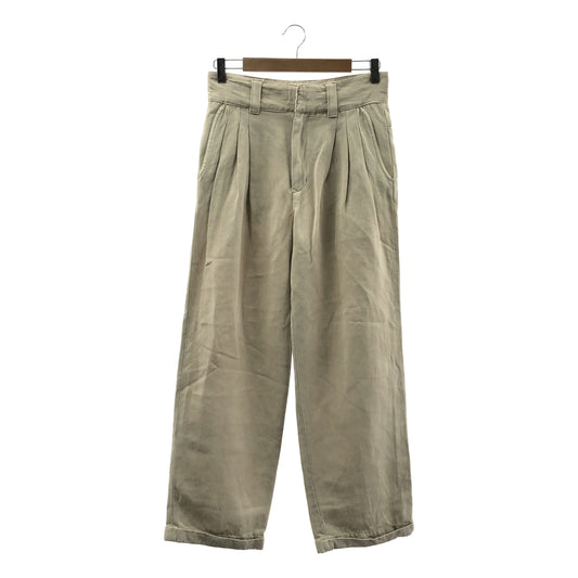 FARAH / 法拉 | 2023SS | 三褶寬褲斜紋布 | W30 L30 | 男款