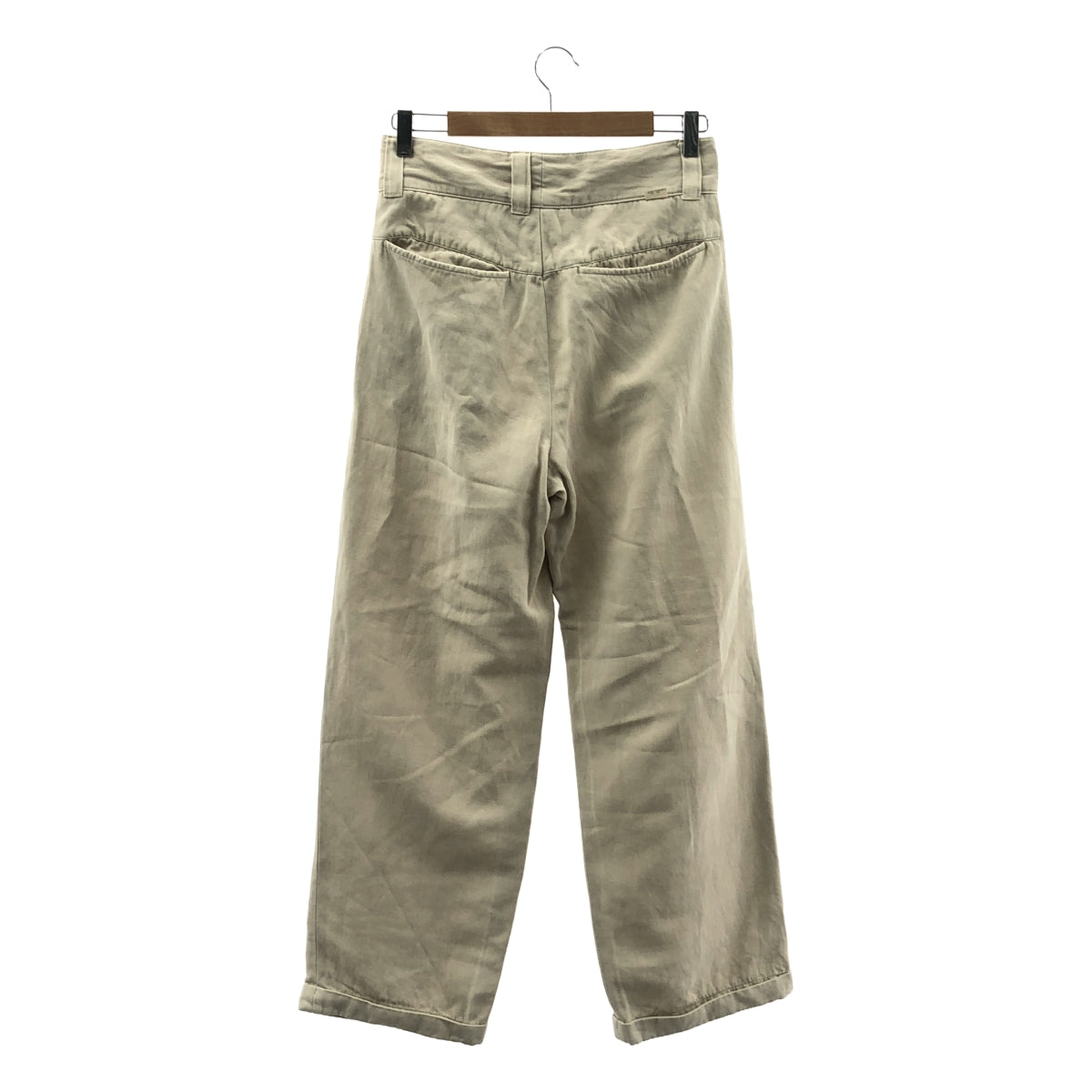 FARAH / 法拉 | 2023SS | 三褶寬褲斜紋布 | W30 L30 | 米色 | 男款