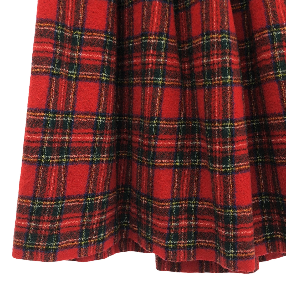R&amp;D.M.Co / 올드맨즈 재단사 | 울 체크 개더 스커트 | F | 레드 | 여성