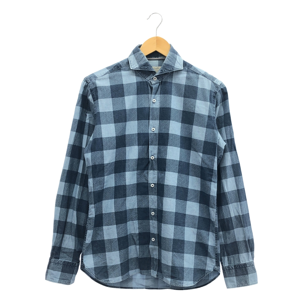 ORIAN / 오리안 | 코튼 체크 셔츠 | S | 블루 | 남성