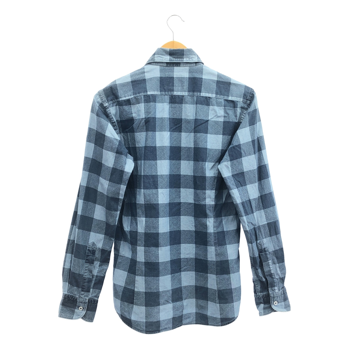 ORIAN / 오리안 | 코튼 체크 셔츠 | S | 블루 | 남성