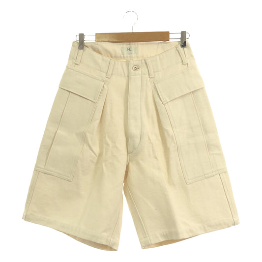 [Good Condition] HERILL | 2022SS | HL Denim Cargoshorts | 0 | Natural | Women's