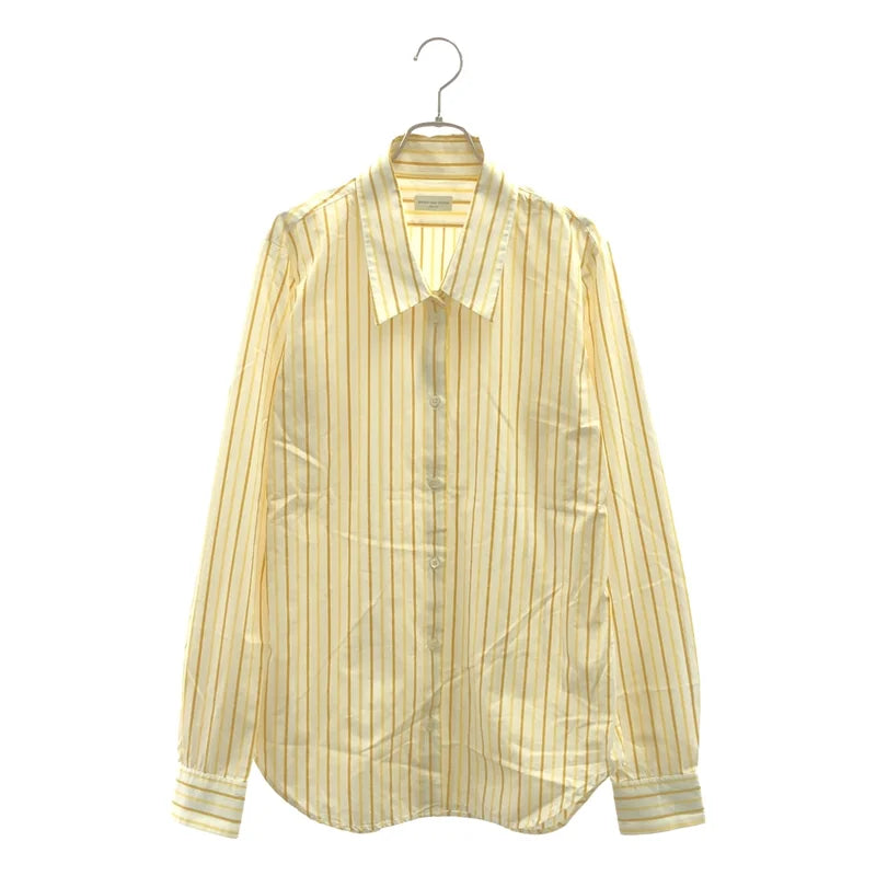 DRIES VAN NOTEN / 드리스 반 노튼 | 코튼 스트라이프 빅 칼라 셔츠 블라우스 | 34 | 여성