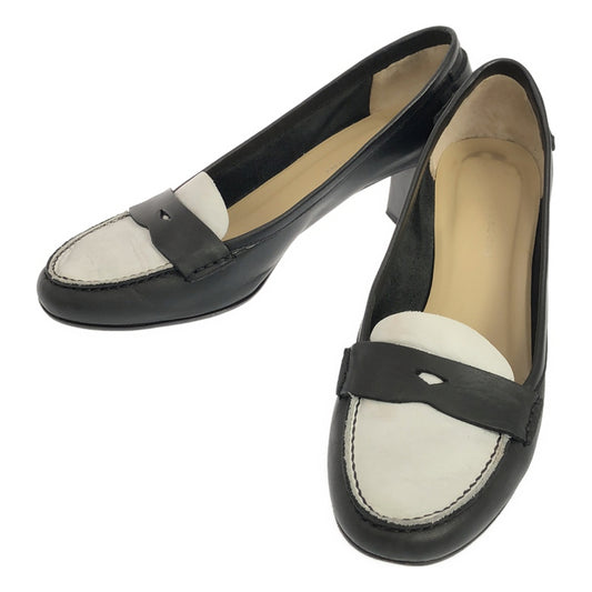 Fabio Rusconi | Bicolor Heeled Loafers | Size 36 | Black/White | Women's