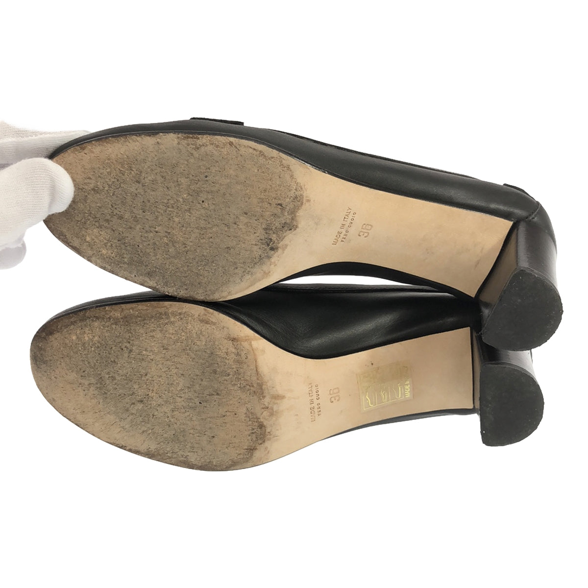 法比奧魯斯科尼 |雙色高跟樂福鞋 |尺寸 36 |黑/白 |女性的