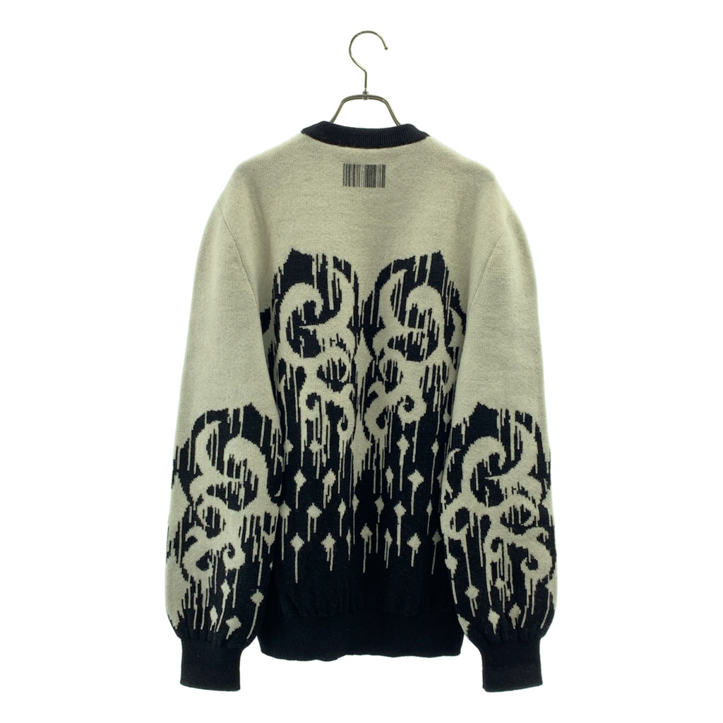 VTMNTS | 條碼斯拉夫毛衣 圓領針織衫 | S 碼 |