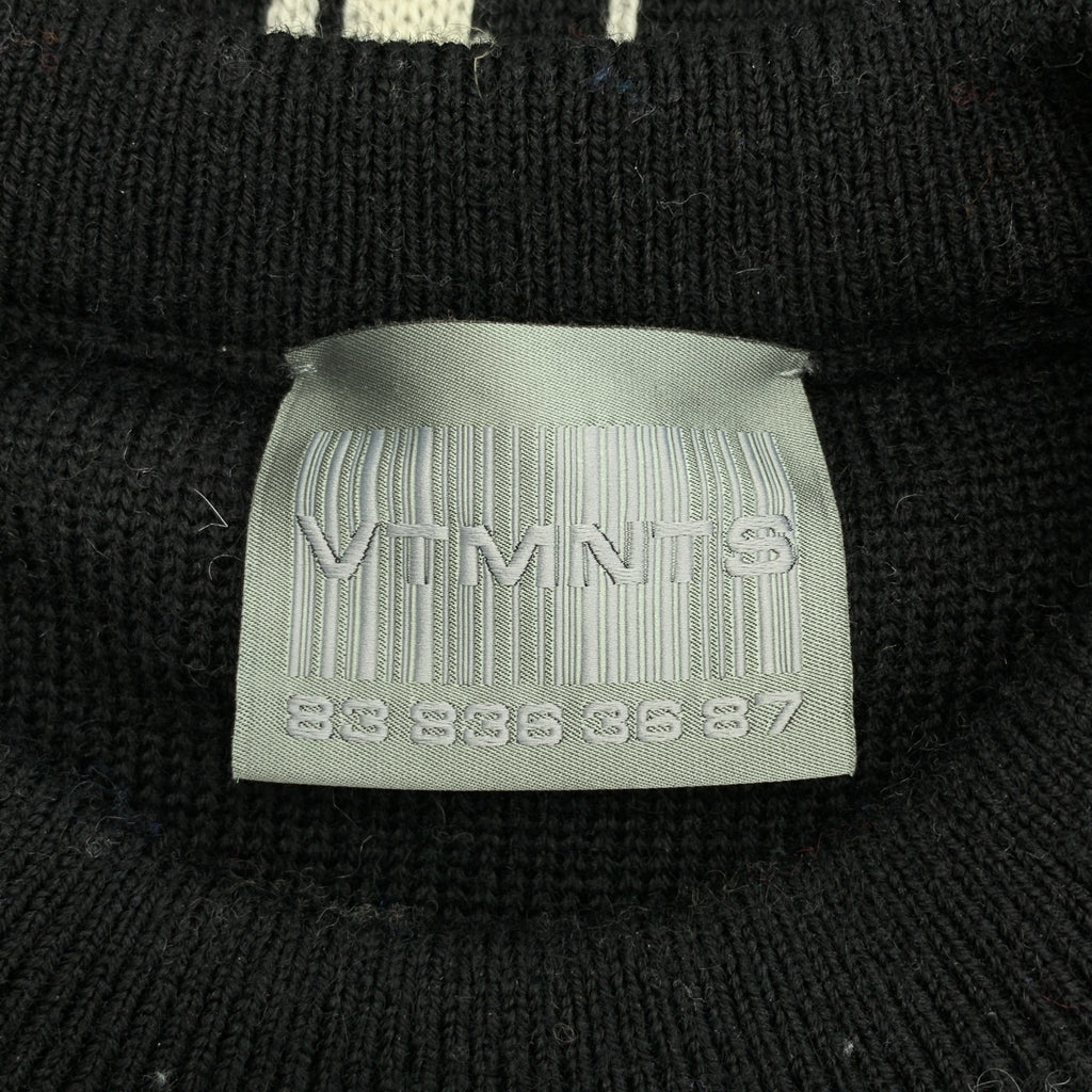 VTMNTS | 條碼斯拉夫毛衣 圓領針織衫 | S 碼 |