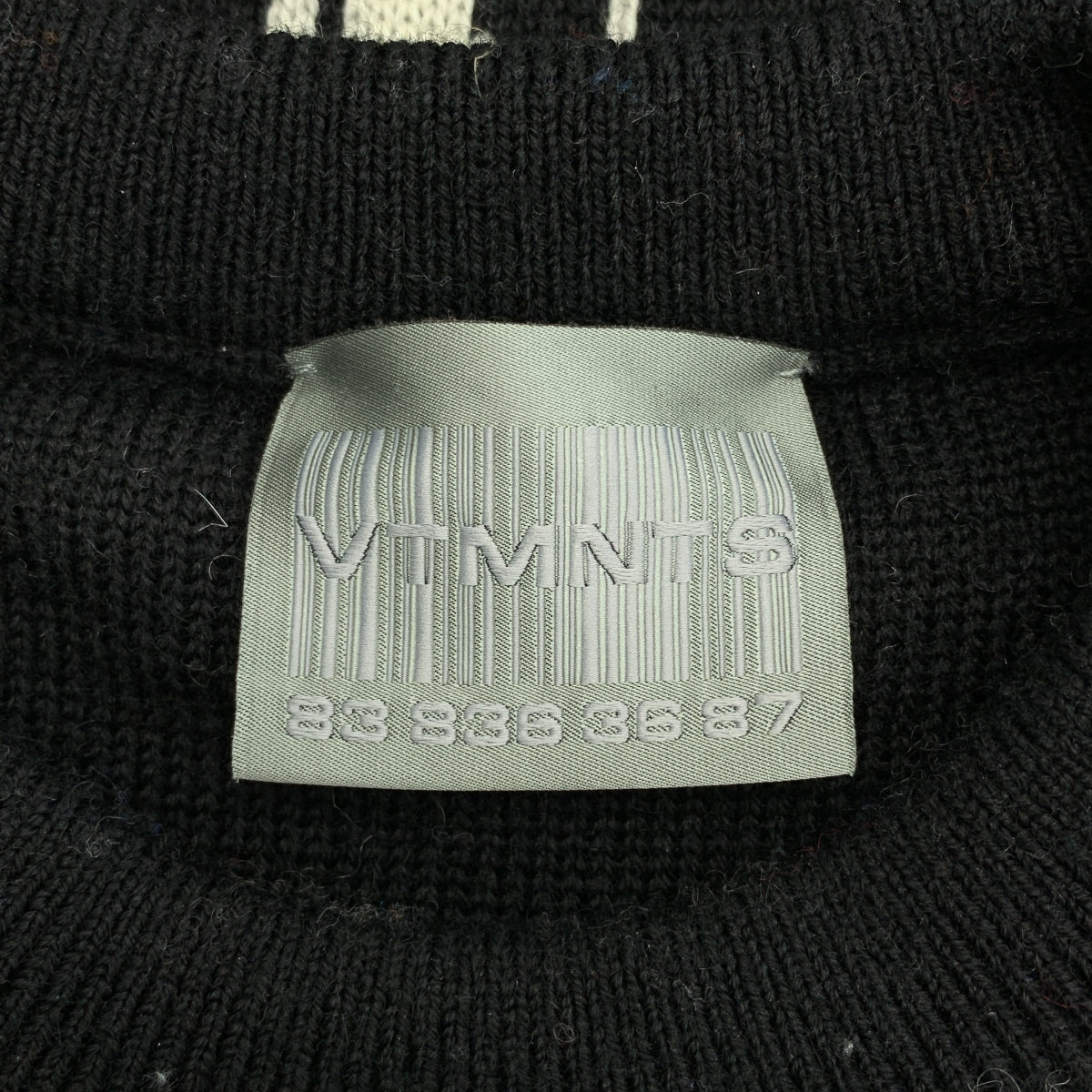 VTMNTS | 條碼斯拉夫毛衣 圓領針織衫 | S 碼 |