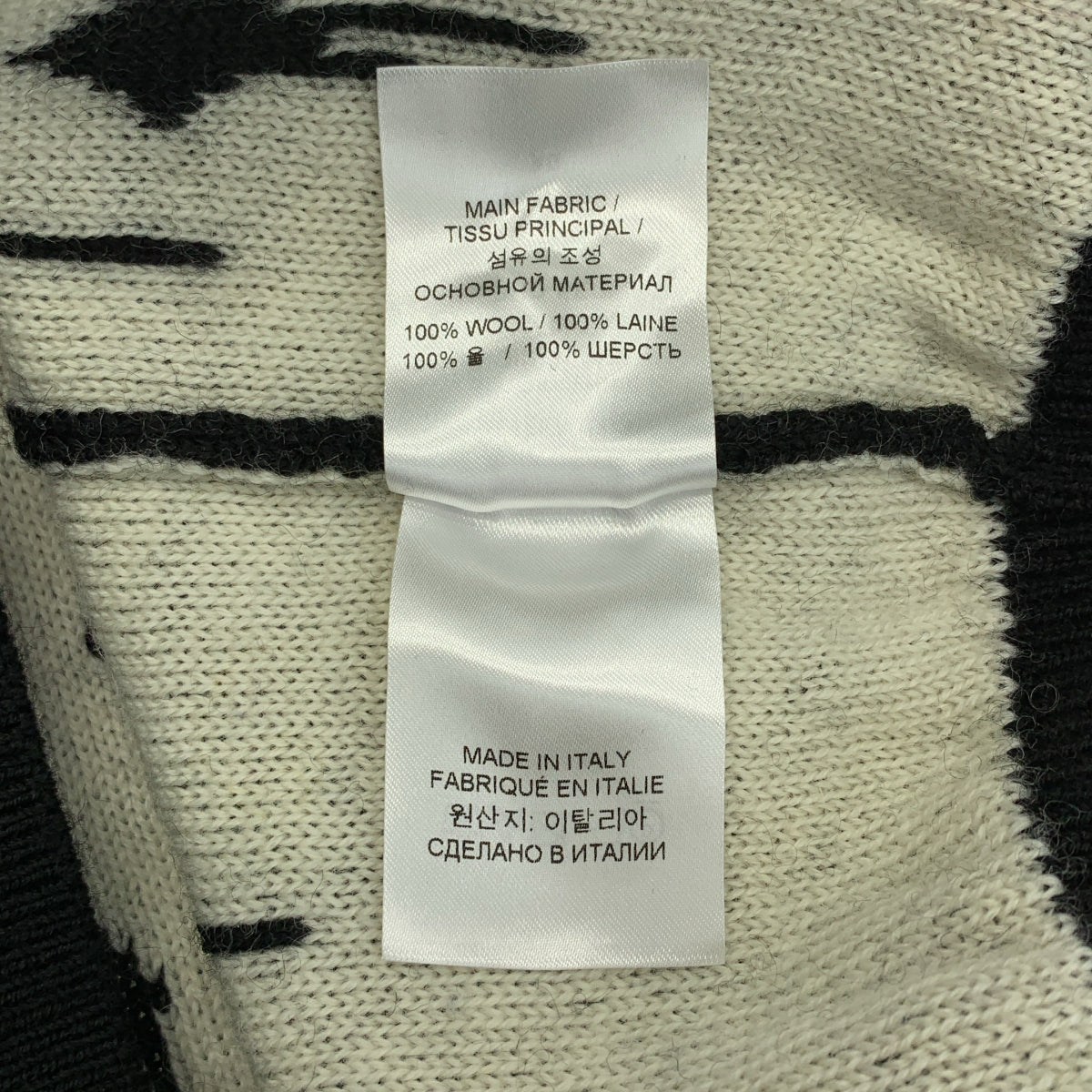 VTMNTS | 條碼斯拉夫毛衣 圓領針織衫 | S 碼 |