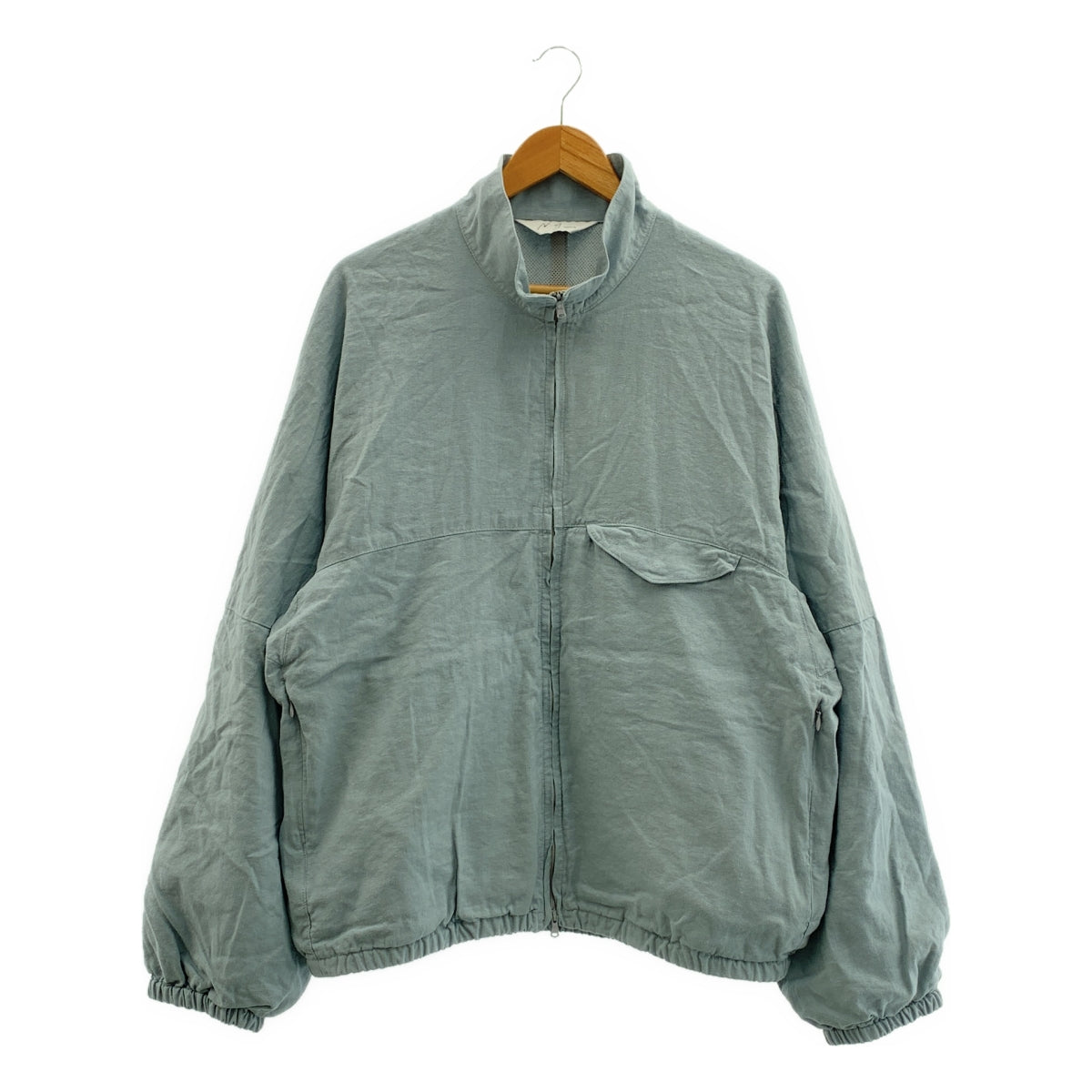 ANCELLM / 안세루무 | SILK NEP KIMONO BLOUSON / 실크 린넨 네프 오버 재킷 블루존 / 메쉬 총 안감 | 2 | 남성