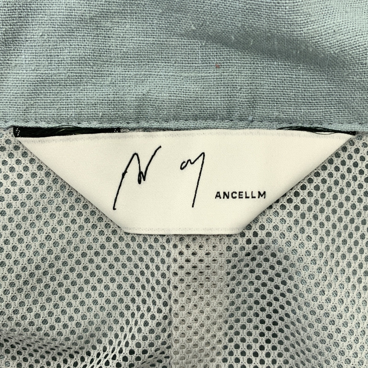 ANCELLM / 안세루무 | SILK NEP KIMONO BLOUSON / 실크 린넨 네프 오버 재킷 블루존 / 메쉬 총 안감 | 2 | 남성