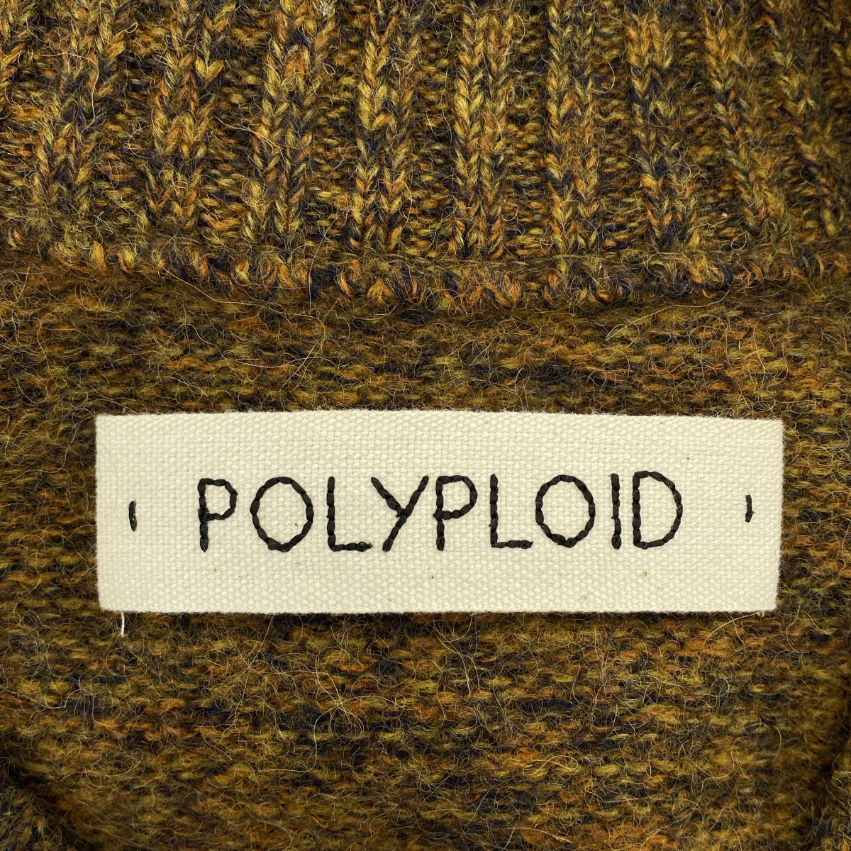 POLYPLOID / 폴리프로이드 | KNIT CARDIGAN / 믹스 울 돼지 가죽 가죽 팔꿈치 패치 니트 카디건 | 3 | 남성