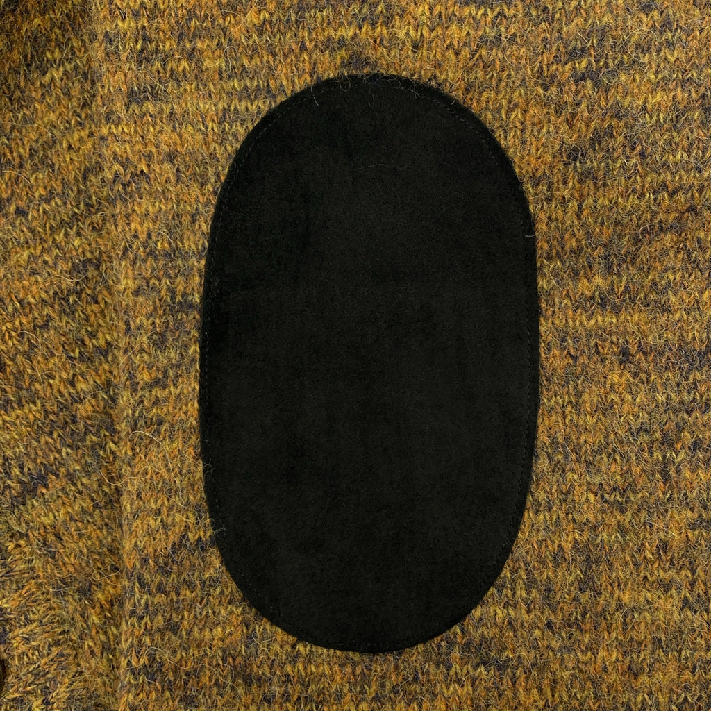 POLYPLOID / 폴리프로이드 | KNIT CARDIGAN / 믹스 울 돼지 가죽 가죽 팔꿈치 패치 니트 카디건 | 3 | 남성