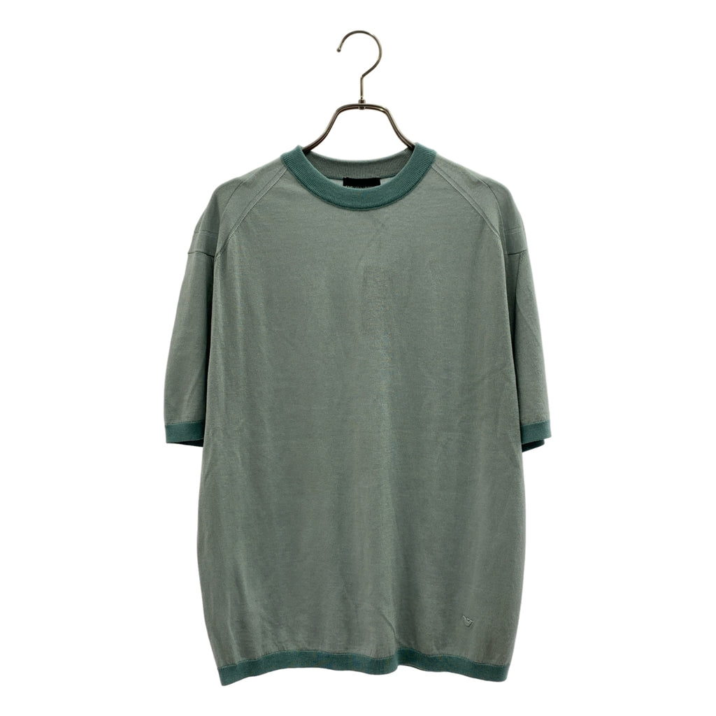 EMPORIO ARMANI / 엠포리오 아르마니 | ASV Lyocell and virgin wool-blend jumper / 실크 블렌드 로고 서머니트 컷소우 | XS |