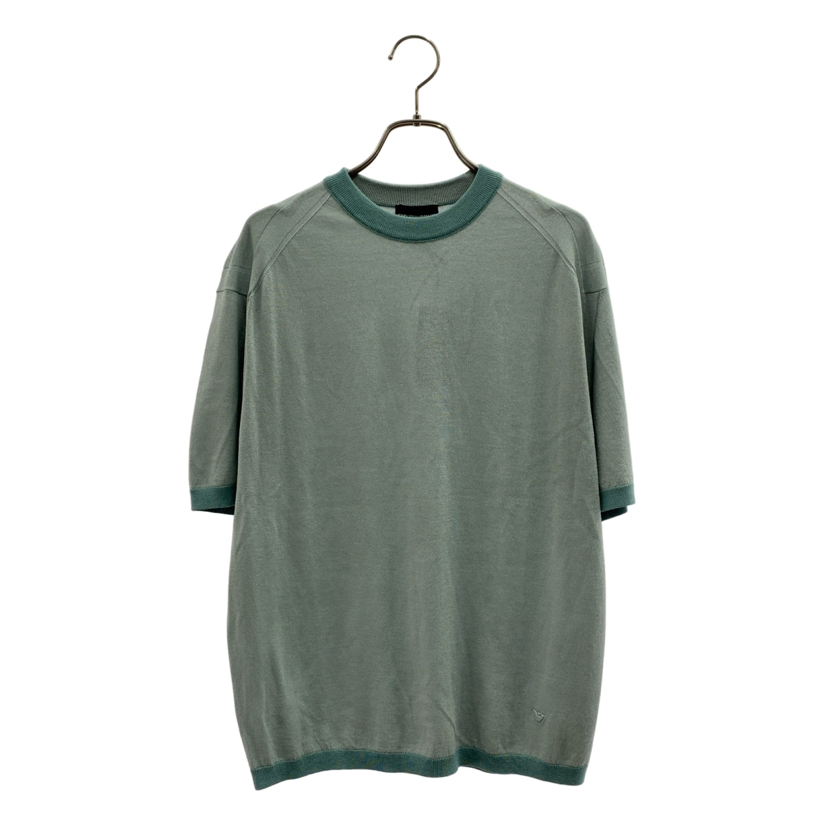 EMPORIO ARMANI / 엠포리오 아르마니 | ASV Lyocell and virgin wool-blend jumper / 실크 블렌드 로고 서머니트 컷소우 | XS |