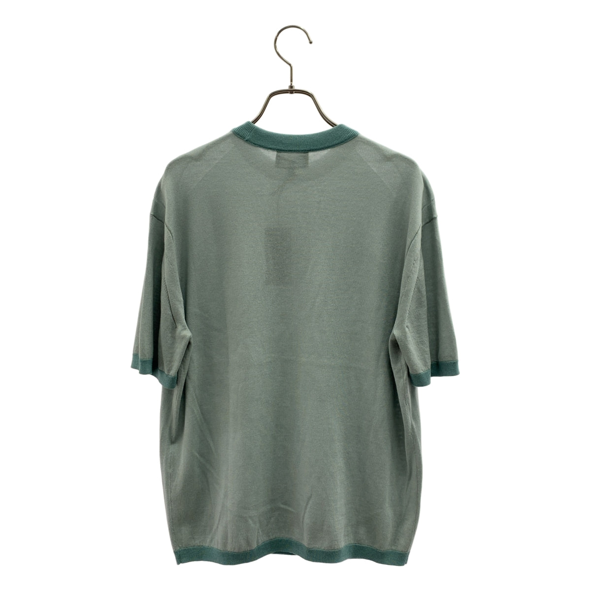 EMPORIO ARMANI / 엠포리오 아르마니 | ASV Lyocell and virgin wool-blend jumper / 실크 블렌드 로고 서머니트 컷소우 | XS |