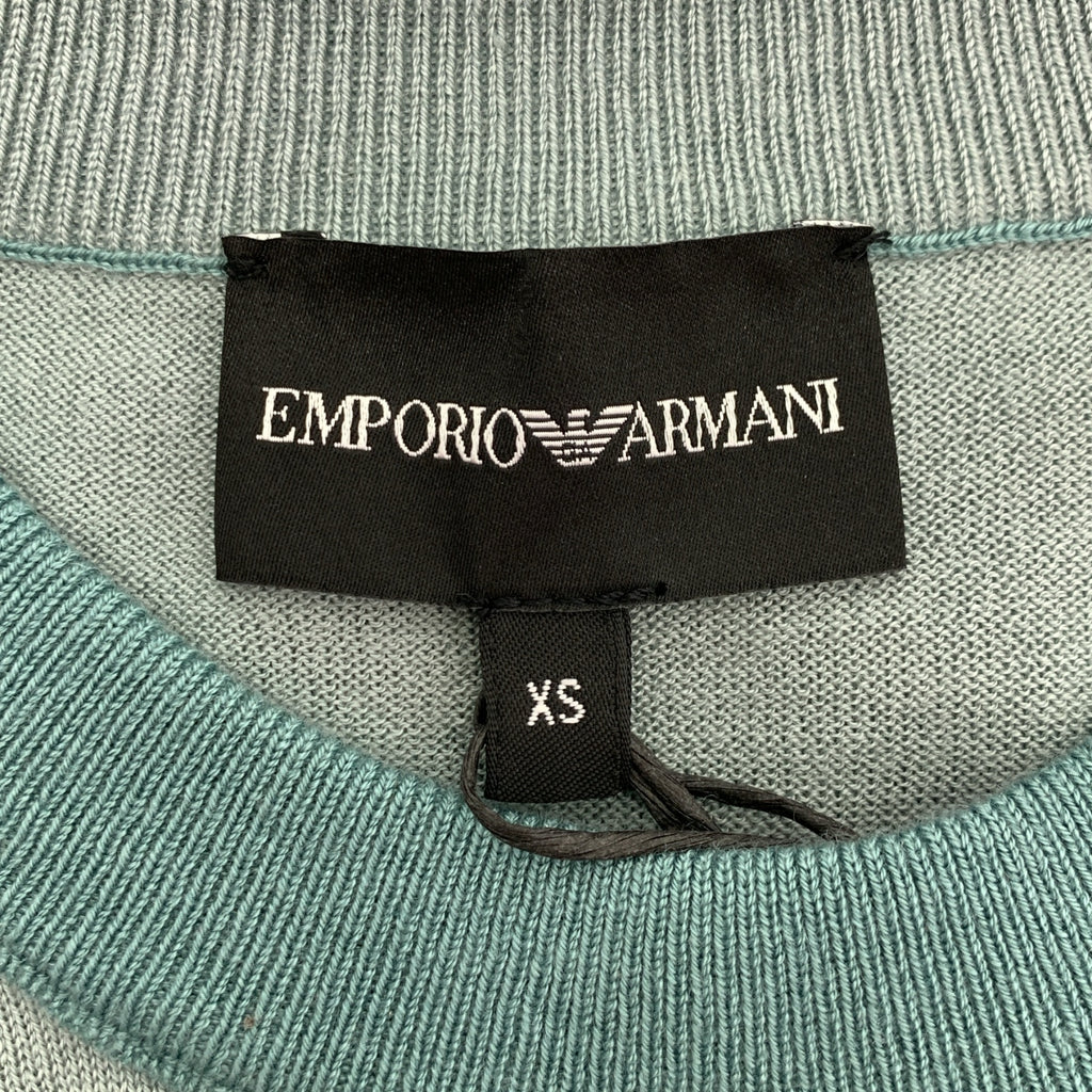 EMPORIO ARMANI / 엠포리오 아르마니 | ASV Lyocell and virgin wool-blend jumper / 실크 블렌드 로고 서머니트 컷소우 | XS |
