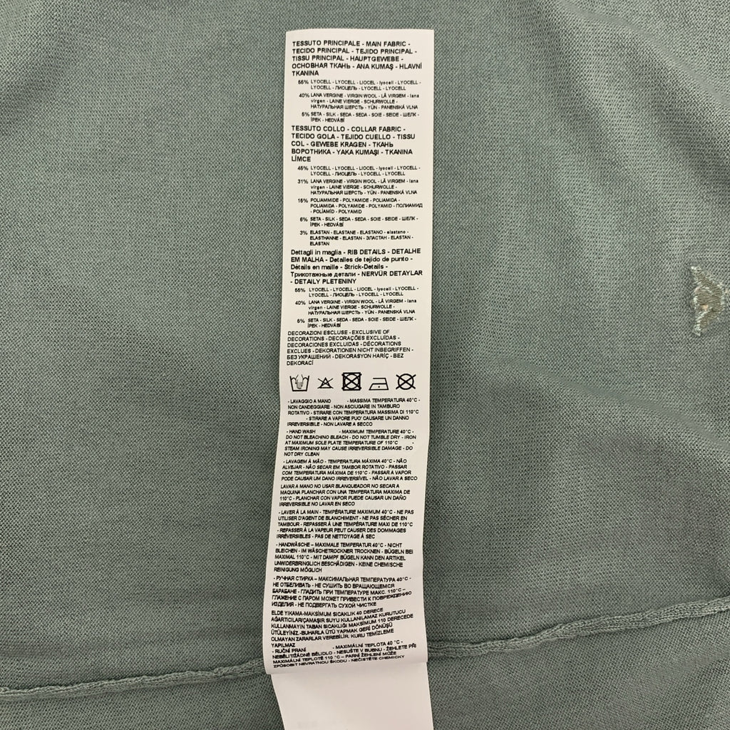 EMPORIO ARMANI / 엠포리오 아르마니 | ASV Lyocell and virgin wool-blend jumper / 실크 블렌드 로고 서머니트 컷소우 | XS |