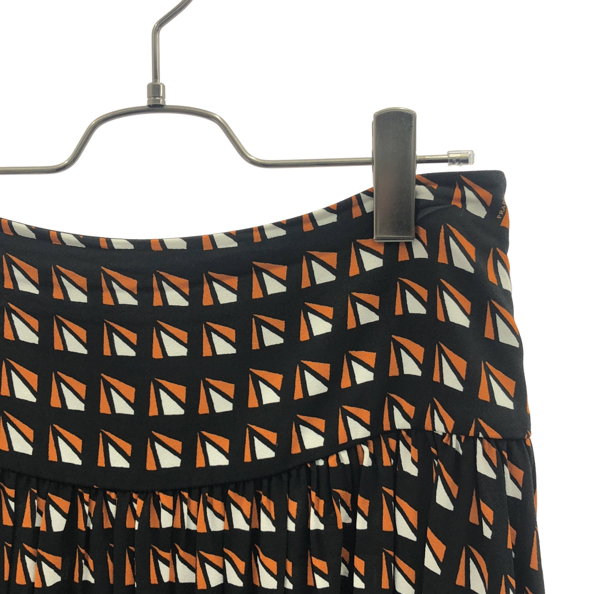 PRADA / プラダ | 2014 | ギャザー 総柄 フレアスカート | 40 | レディース